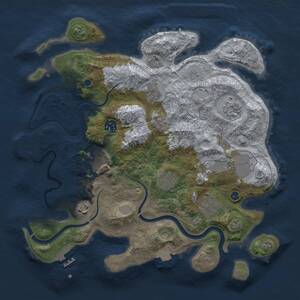 Thumbnail Rust Map: Procedural Map, Size: 3500, Seed: 6954342, 15 Monuments