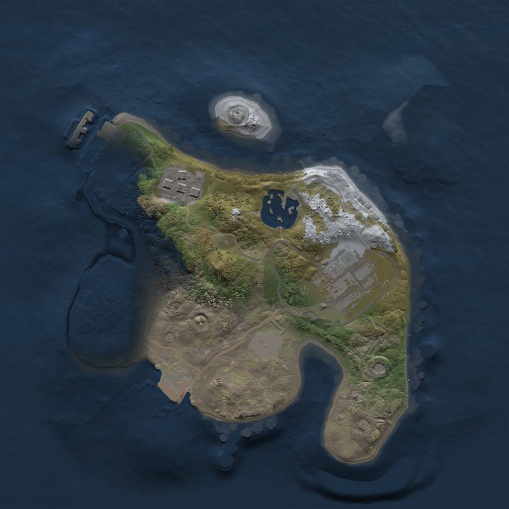 Rust Map: Procedural Map, Size: 2000, Seed: 33666787, 5 Monuments