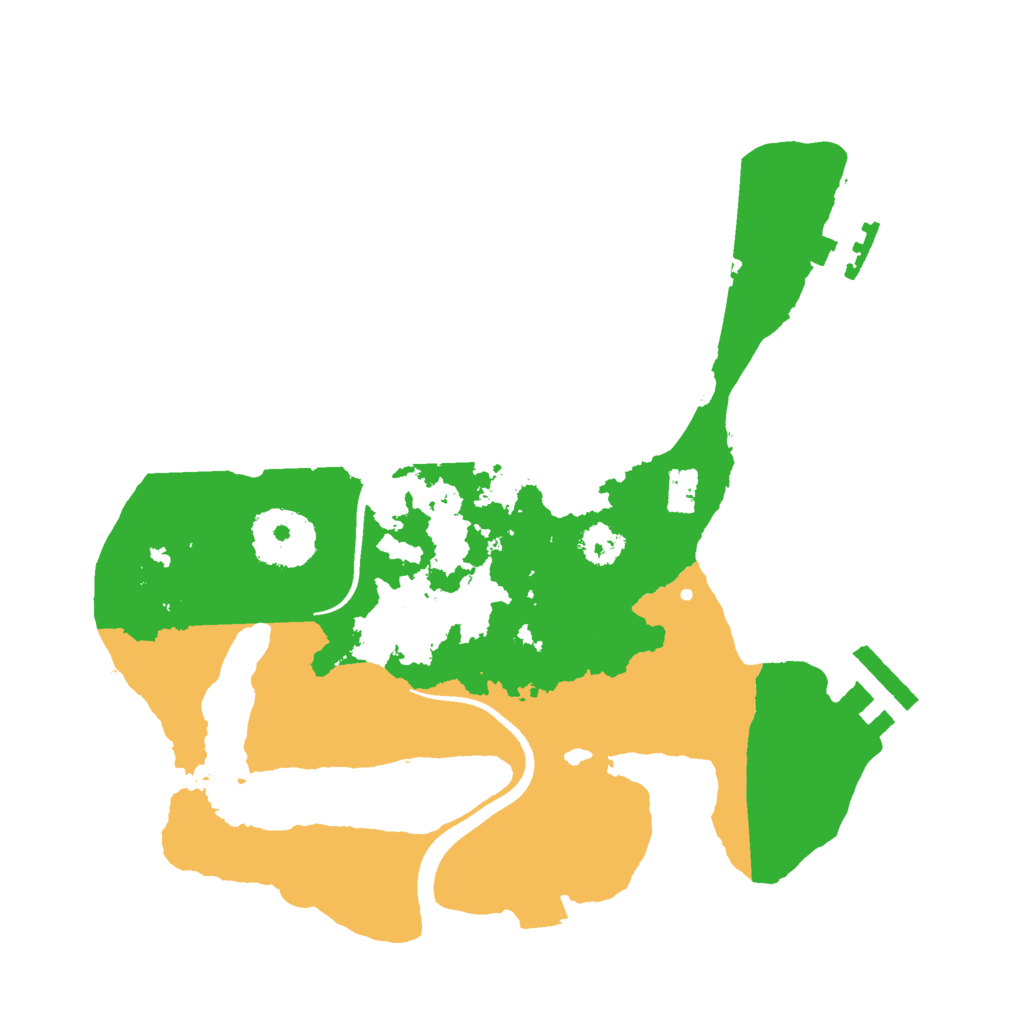 Biome Rust Map: Procedural Map, Size: 2500, Seed: 2043457428