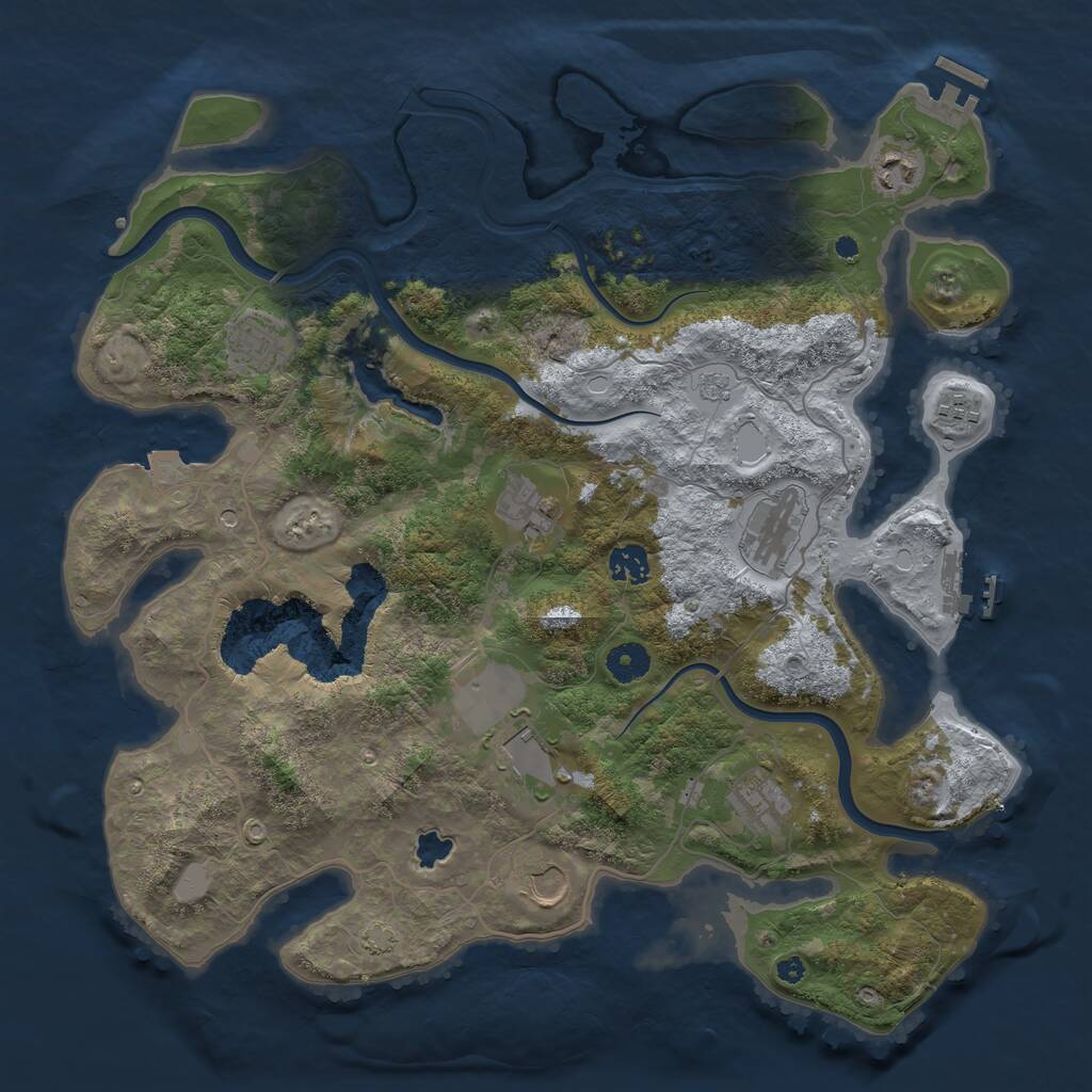 Rust Map: Procedural Map, Size: 4000, Seed: 9149, 15 Monuments