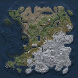 Thumbnail Rust Map: Procedural Map, Size: 4500, Seed: 307905326, 16 Monuments