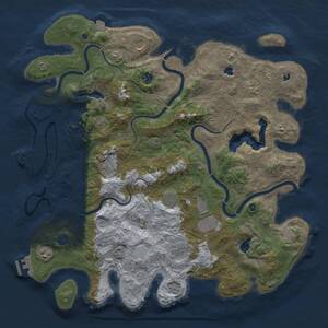 Thumbnail Rust Map: Procedural Map, Size: 4500, Seed: 840431430, 15 Monuments