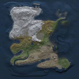 Thumbnail Rust Map: Procedural Map, Size: 2500, Seed: 215464, 8 Monuments