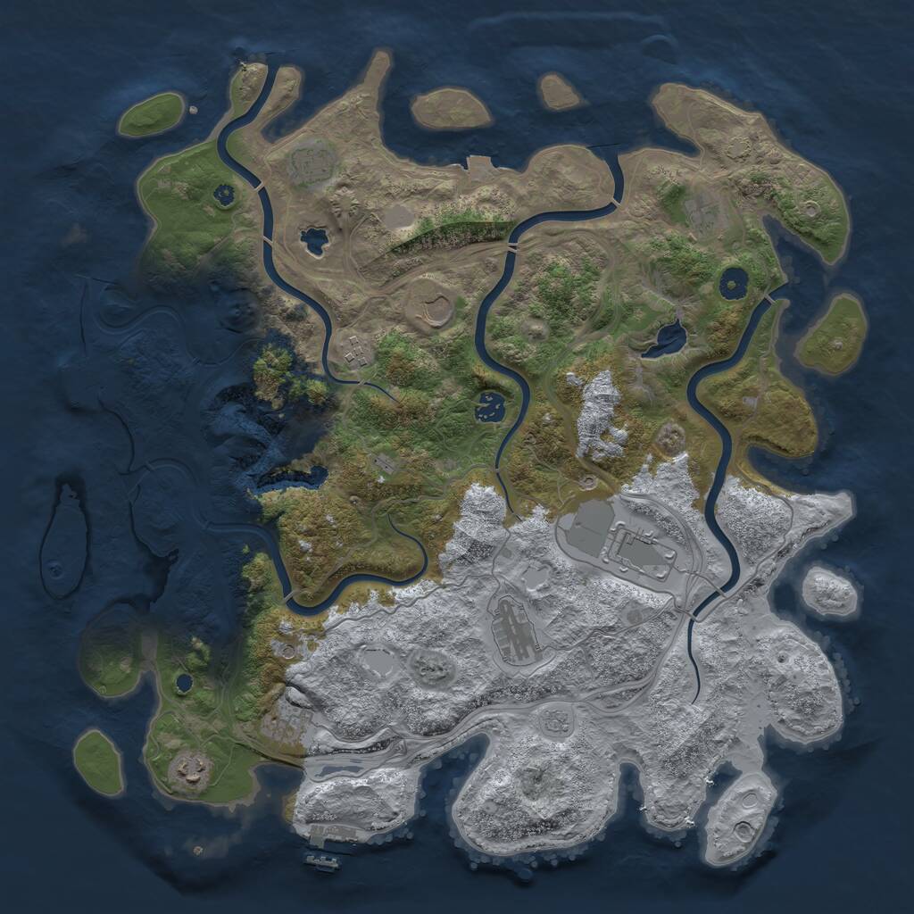 Rust Map: Procedural Map, Size: 4400, Seed: 794492078, 15 Monuments