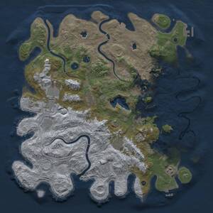 Thumbnail Rust Map: Procedural Map, Size: 4500, Seed: 307929964, 17 Monuments