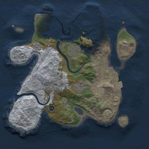 Thumbnail Rust Map: Procedural Map, Size: 2700, Seed: 33521, 9 Monuments