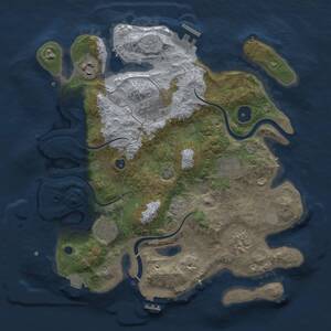 Thumbnail Rust Map: Procedural Map, Size: 3250, Seed: 1913157513, 12 Monuments