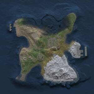 Thumbnail Rust Map: Procedural Map, Size: 2000, Seed: 2001347907, 5 Monuments