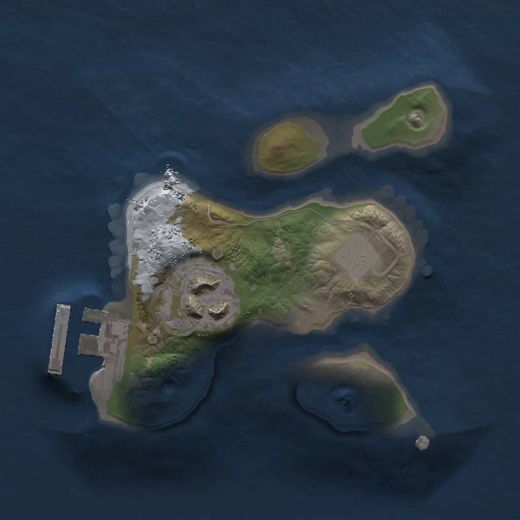 Rust Map: Procedural Map, Size: 1500, Seed: 3256644, 3 Monuments