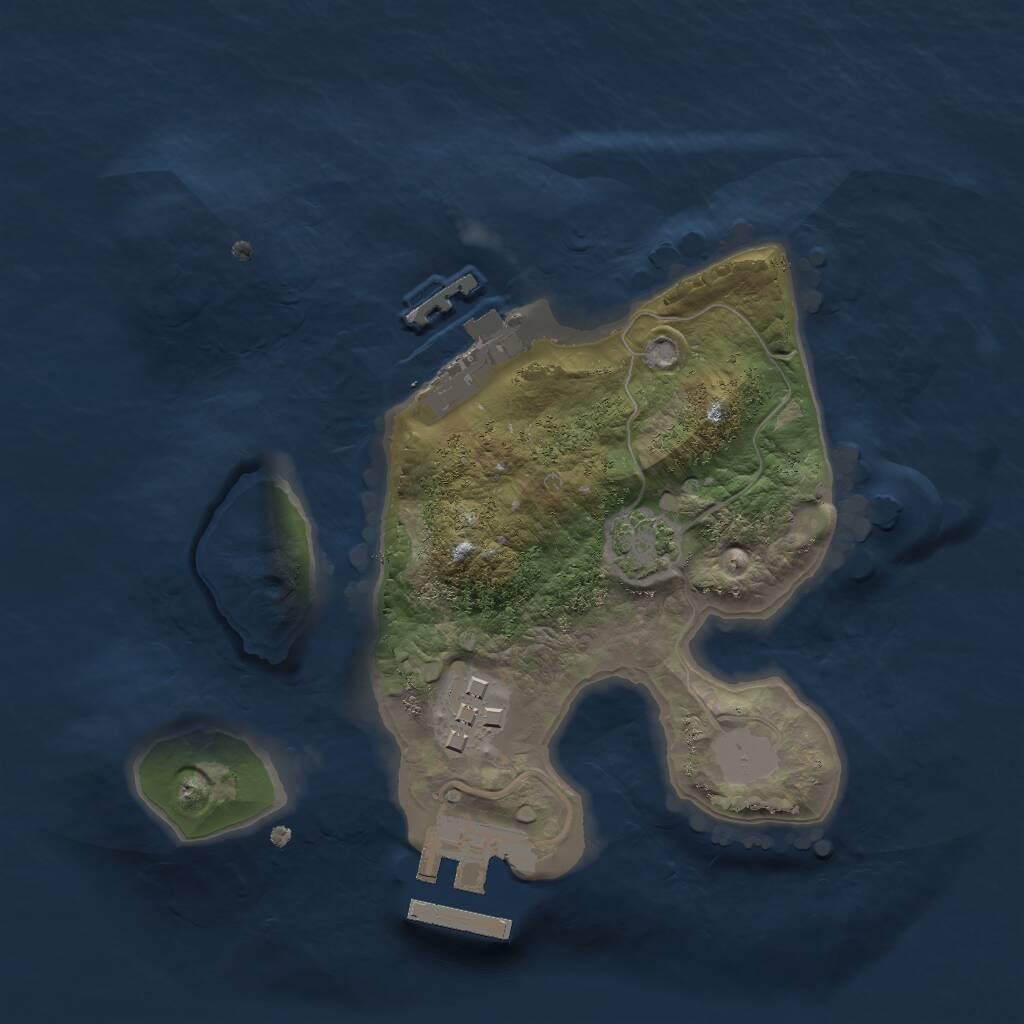 Rust Map: Procedural Map, Size: 2000, Seed: 2256, 5 Monuments