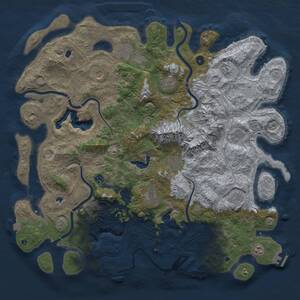 Thumbnail Rust Map: Procedural Map, Size: 5000, Seed: 931124118, 17 Monuments