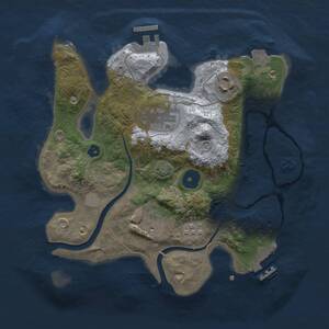 Thumbnail Rust Map: Procedural Map, Size: 2700, Seed: 1762776109, 9 Monuments