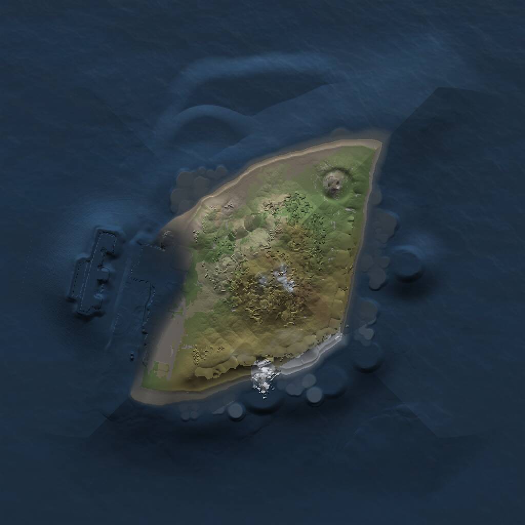 Rust Map: Procedural Map, Size: 1000, Seed: 1225151217, 2 Monuments