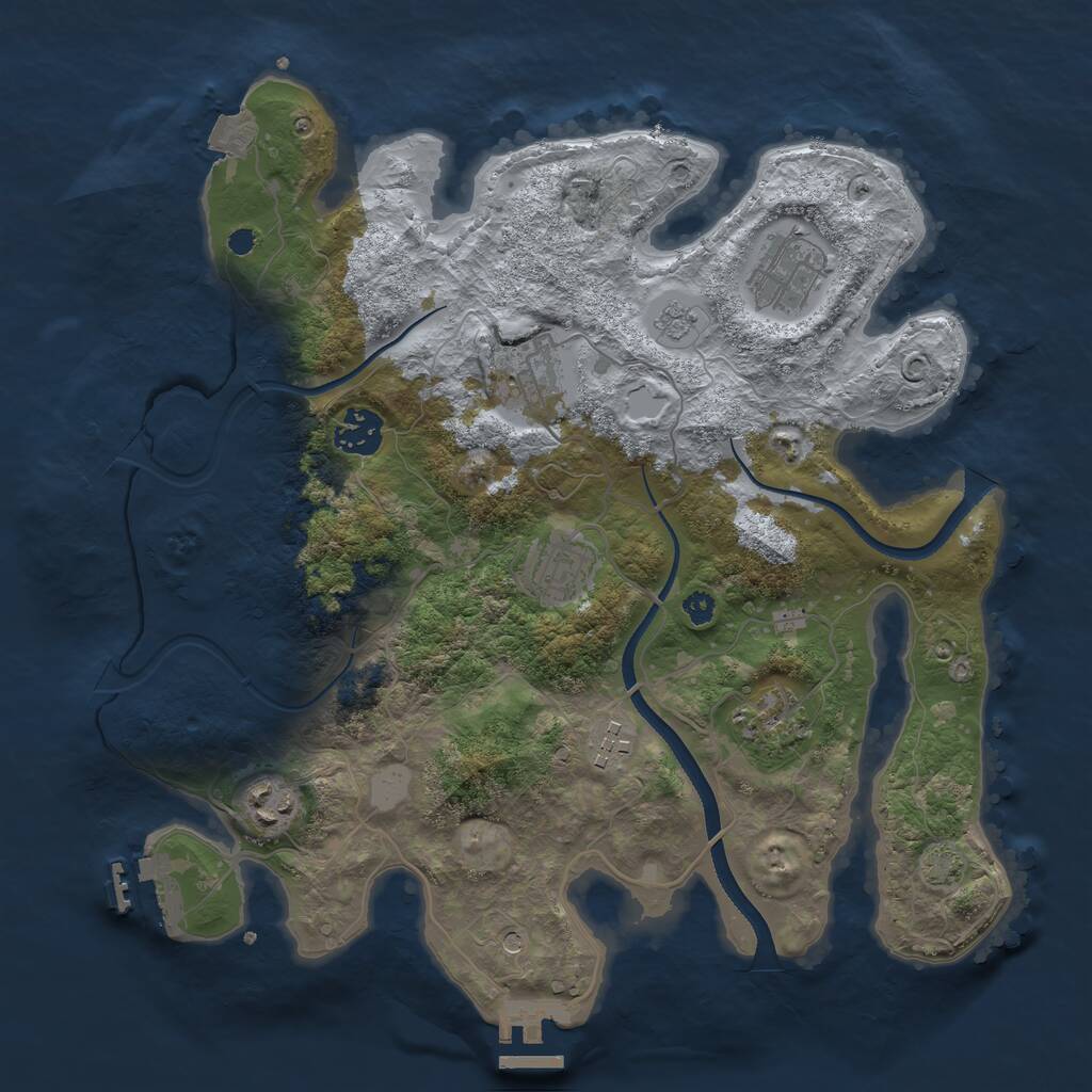 Rust Map: Procedural Map, Size: 3400, Seed: 1773753210, 13 Monuments