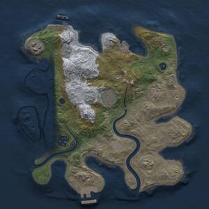 Thumbnail Rust Map: Procedural Map, Size: 2800, Seed: 1362046052, 10 Monuments
