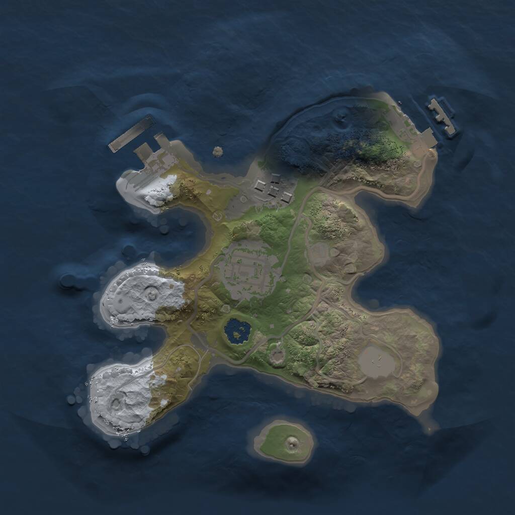 Rust Map: Procedural Map, Size: 2000, Seed: 650814693, 5 Monuments