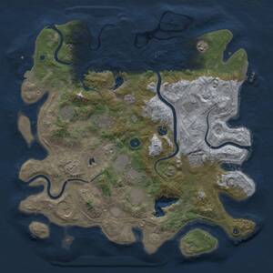 Thumbnail Rust Map: Procedural Map, Size: 4250, Seed: 23528, 16 Monuments