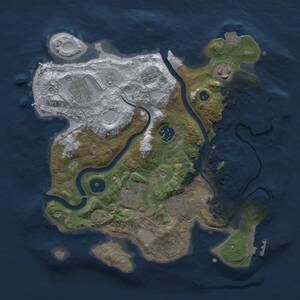 Thumbnail Rust Map: Procedural Map, Size: 3000, Seed: 1664628517, 12 Monuments