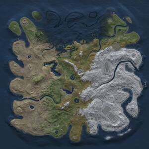Thumbnail Rust Map: Procedural Map, Size: 4500, Seed: 564564545, 16 Monuments