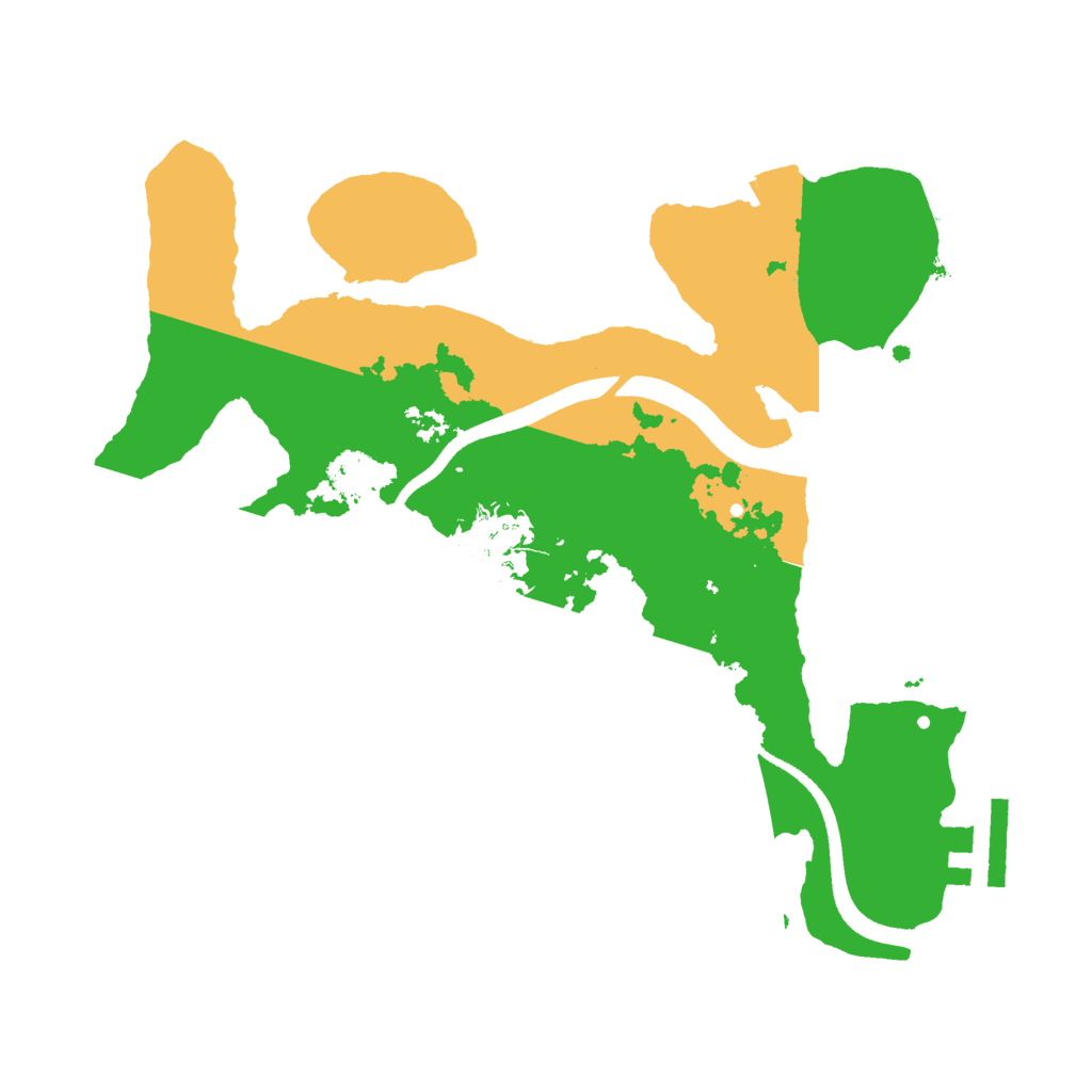 Biome Rust Map: Procedural Map, Size: 2500, Seed: 22885