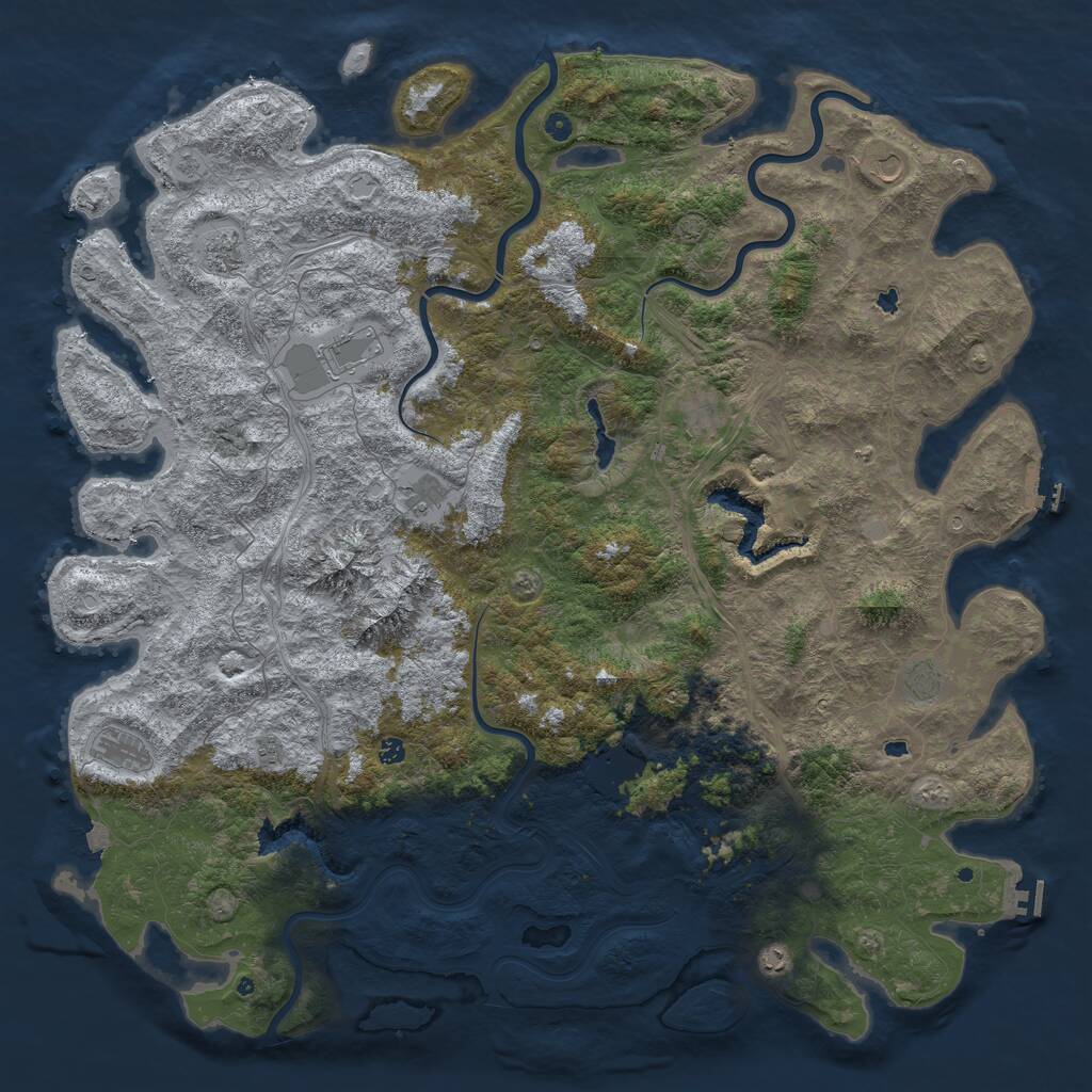 Rust Map: Procedural Map, Size: 6000, Seed: 1556842900, 17 Monuments
