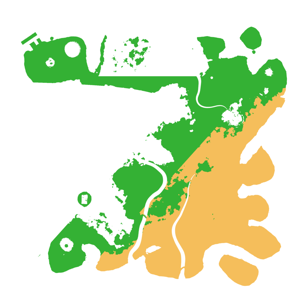 Biome Rust Map: Procedural Map, Size: 3500, Seed: 80390305