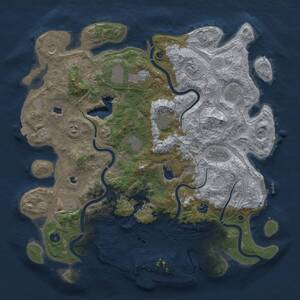 Thumbnail Rust Map: Procedural Map, Size: 4500, Seed: 838622688, 17 Monuments