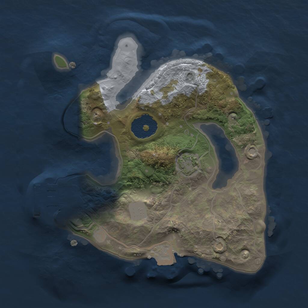 Rust Map: Procedural Map, Size: 1900, Seed: 1586544950, 3 Monuments