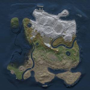 Thumbnail Rust Map: Procedural Map, Size: 3000, Seed: 22823, 12 Monuments