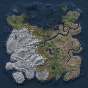 Thumbnail Rust Map: Procedural Map, Size: 4000, Seed: 1013622403, 15 Monuments