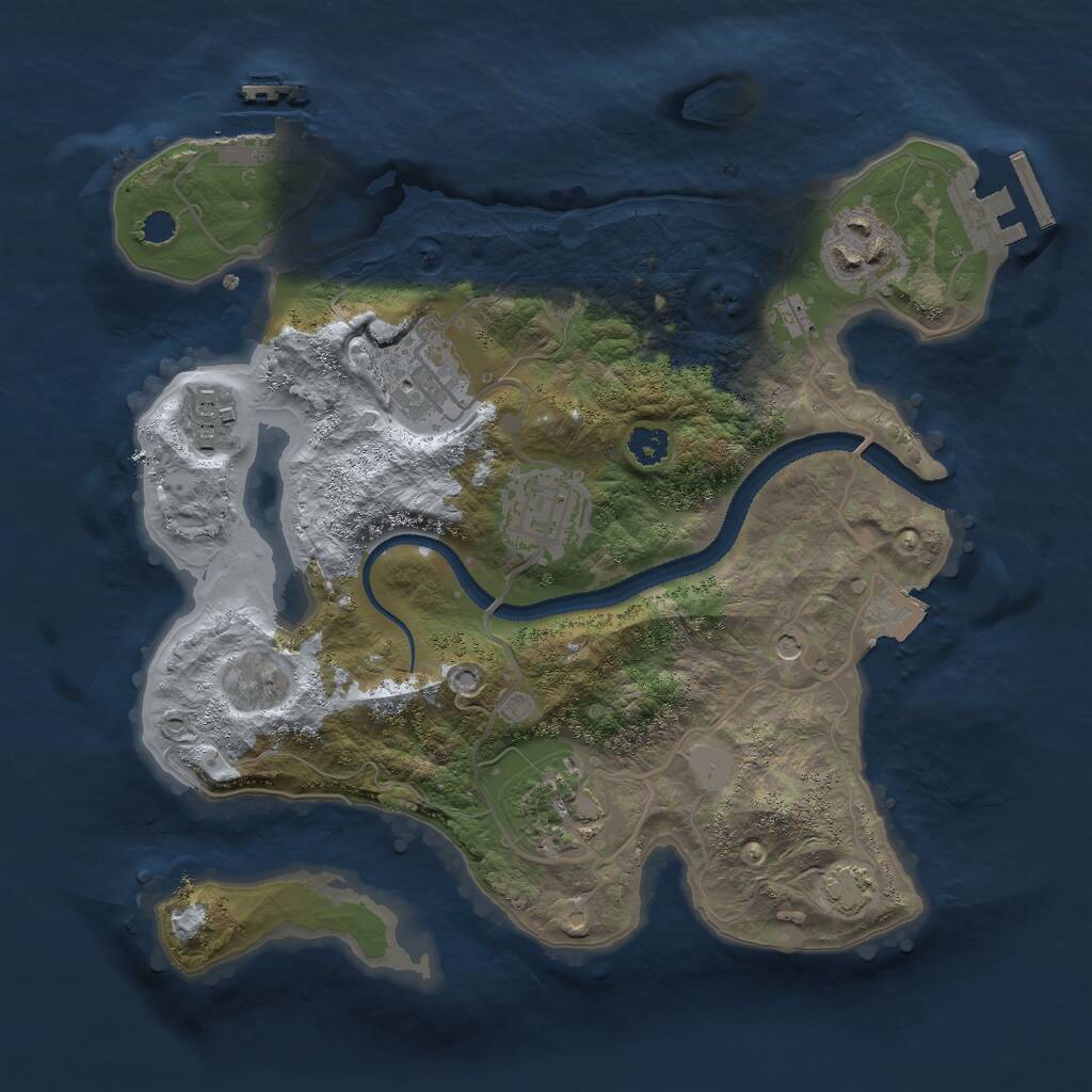 Rust Map: Procedural Map, Size: 2750, Seed: 143367, 10 Monuments