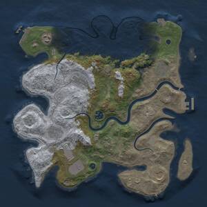 Thumbnail Rust Map: Procedural Map, Size: 3500, Seed: 722310988, 15 Monuments