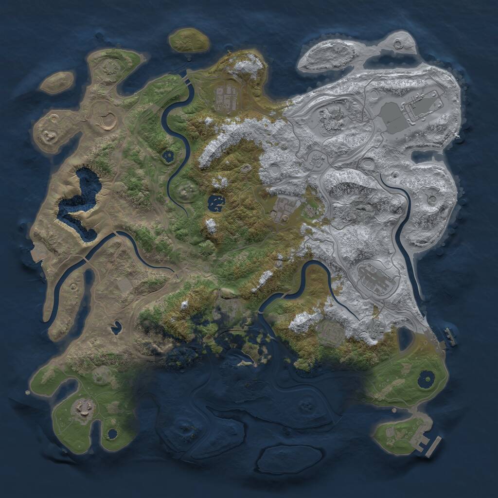 Rust Map: Procedural Map, Size: 4250, Seed: 12112025, 17 Monuments
