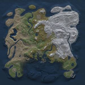 Thumbnail Rust Map: Procedural Map, Size: 4250, Seed: 12112025, 17 Monuments