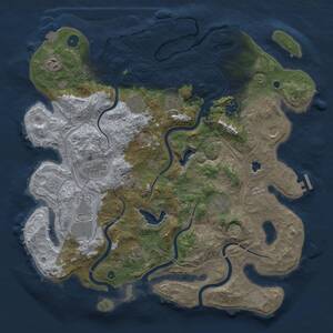 Thumbnail Rust Map: Procedural Map, Size: 4250, Seed: 18225729, 16 Monuments