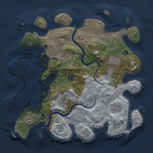 Thumbnail Rust Map: Procedural Map, Size: 3500, Seed: 68465468, 13 Monuments