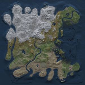 Thumbnail Rust Map: Procedural Map, Size: 4000, Seed: 1961010707, 15 Monuments