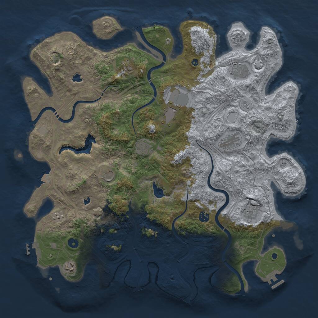 Rust Map: Procedural Map, Size: 4500, Seed: 903415927, 16 Monuments