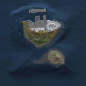 Thumbnail Rust Map: Procedural Map, Size: 1000, Seed: 1906702128, 2 Monuments