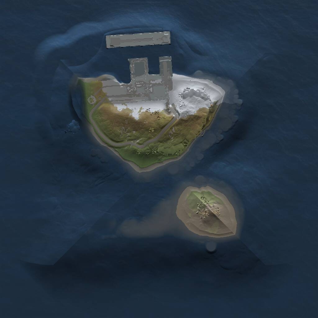 Rust Map: Procedural Map, Size: 1000, Seed: 1906702128, 2 Monuments