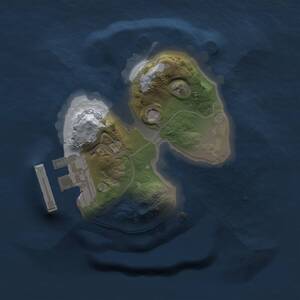 Thumbnail Rust Map: Procedural Map, Size: 1250, Seed: 32768, 2 Monuments