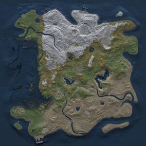 Thumbnail Rust Map: Procedural Map, Size: 4500, Seed: 1027095053, 17 Monuments