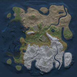 Thumbnail Rust Map: Procedural Map, Size: 3500, Seed: 182660, 14 Monuments