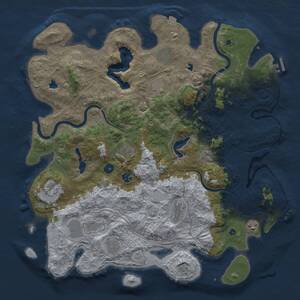 Thumbnail Rust Map: Procedural Map, Size: 4500, Seed: 1907545026, 16 Monuments