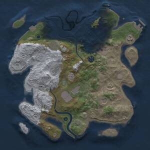 Thumbnail Rust Map: Procedural Map, Size: 3500, Seed: 336278637, 14 Monuments