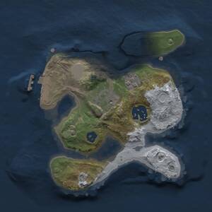 Thumbnail Rust Map: Procedural Map, Size: 2000, Seed: 1571456967, 5 Monuments