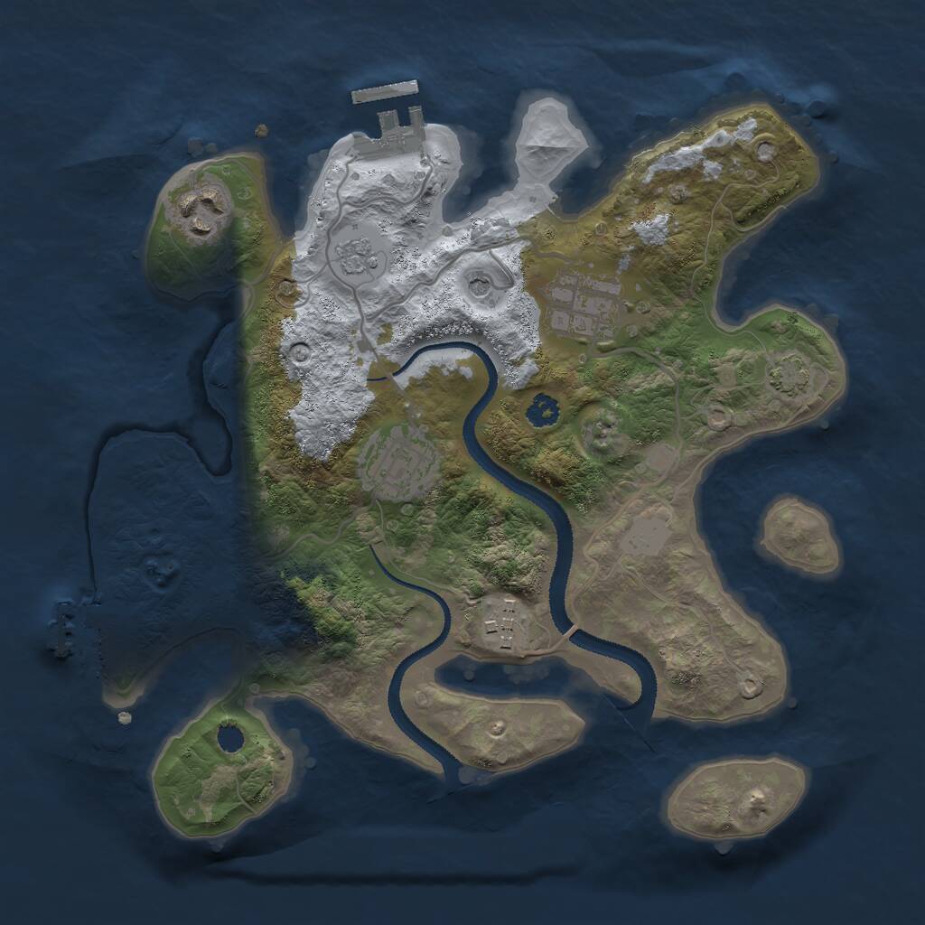 Rust Map: Procedural Map, Size: 2800, Seed: 260058821, 10 Monuments