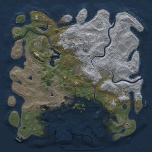 Thumbnail Rust Map: Procedural Map, Size: 5000, Seed: 1183301138, 17 Monuments