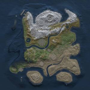 Thumbnail Rust Map: Procedural Map, Size: 3000, Seed: 89436, 9 Monuments