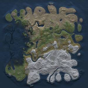 Thumbnail Rust Map: Procedural Map, Size: 4500, Seed: 3683909, 16 Monuments